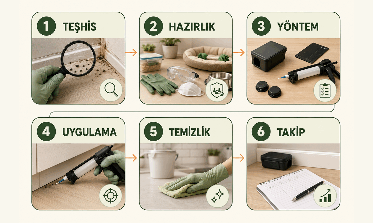 Uygulama alanına ve hedef haşereye göre planlanan mücadele çalışması