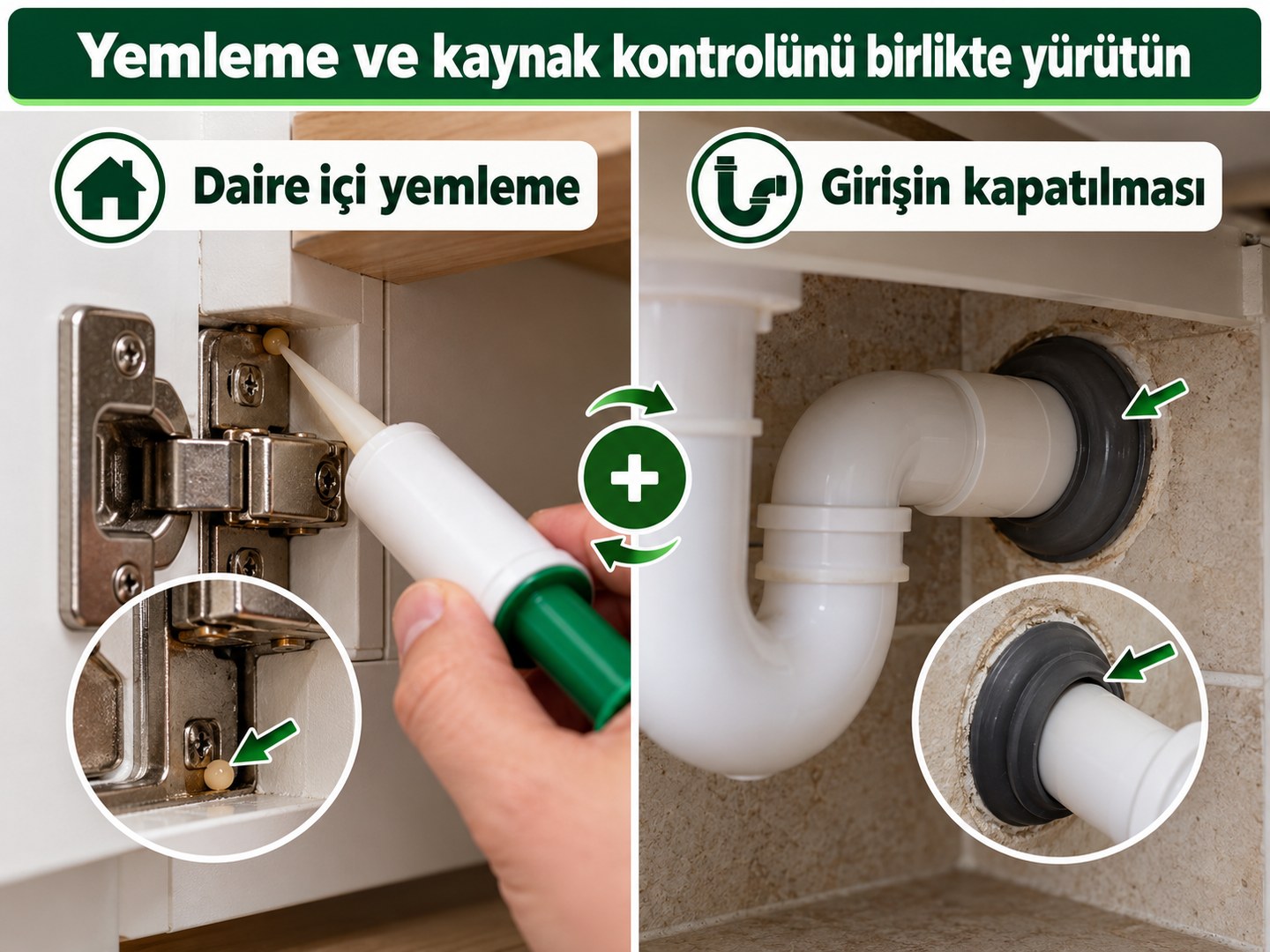 Daire içi yemleme ile ortak kaynak kontrolünün ayrı görevleri