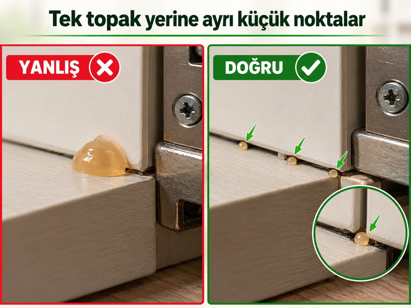 Tek büyük topak ile ayrı küçük yem noktalarının karşılaştırılması