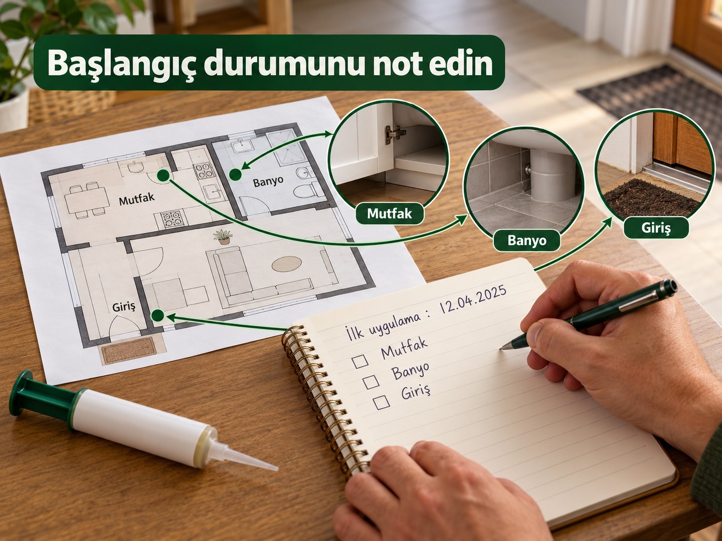 İlk uygulama tarihi ve sık görülen yerlerin not edilmesi