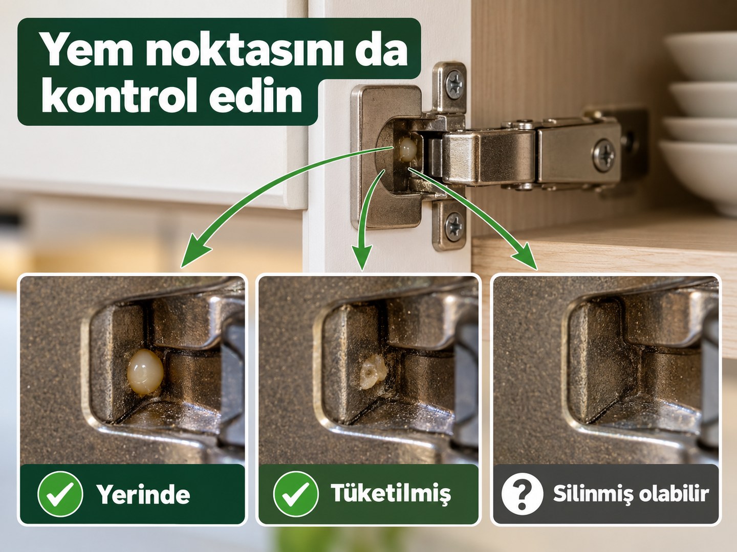Tüketilmiş ya da silinmiş yem noktasının kontrolü