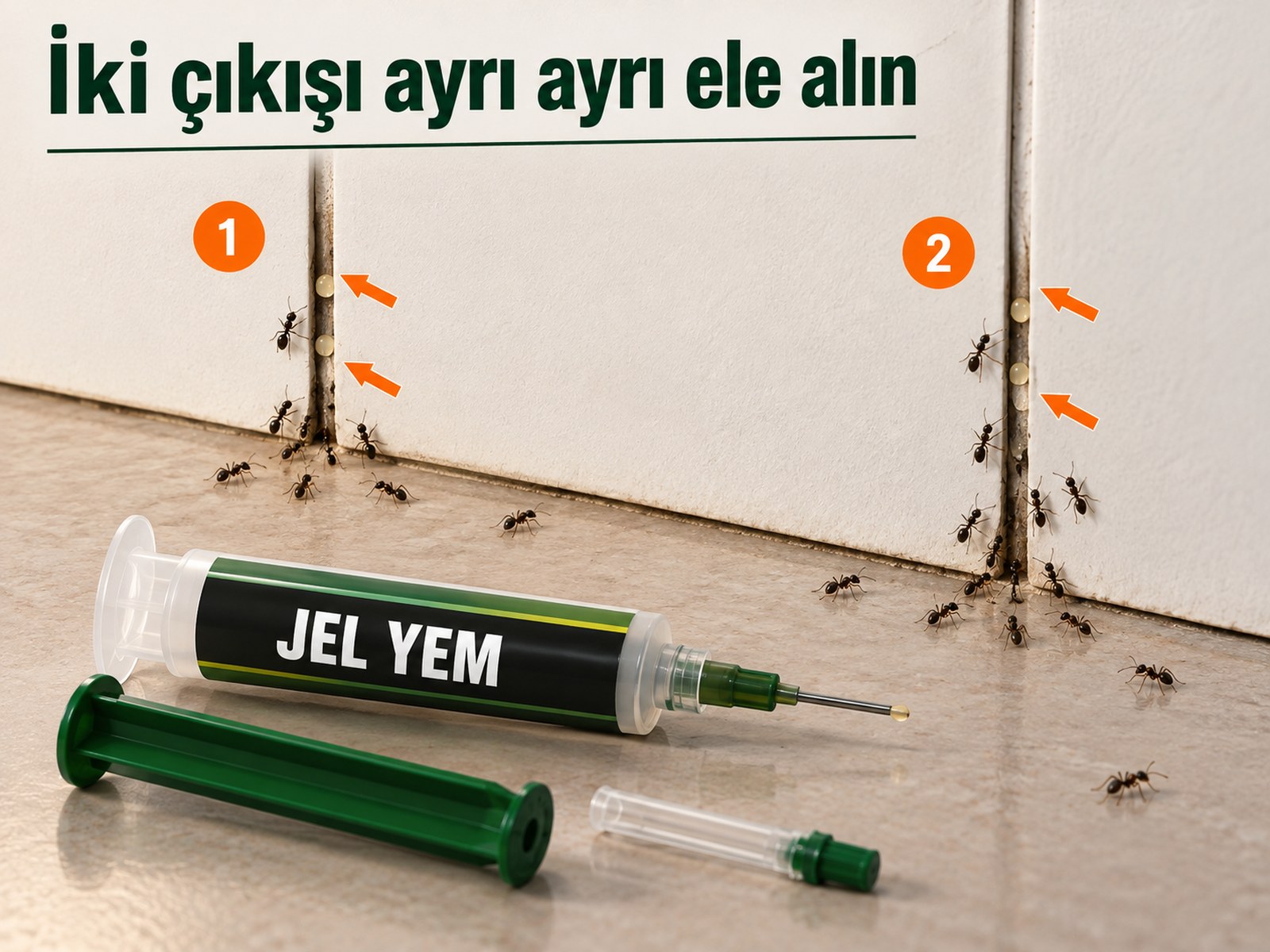 Yan yana iki aktif çıkışın ayrı yem noktaları