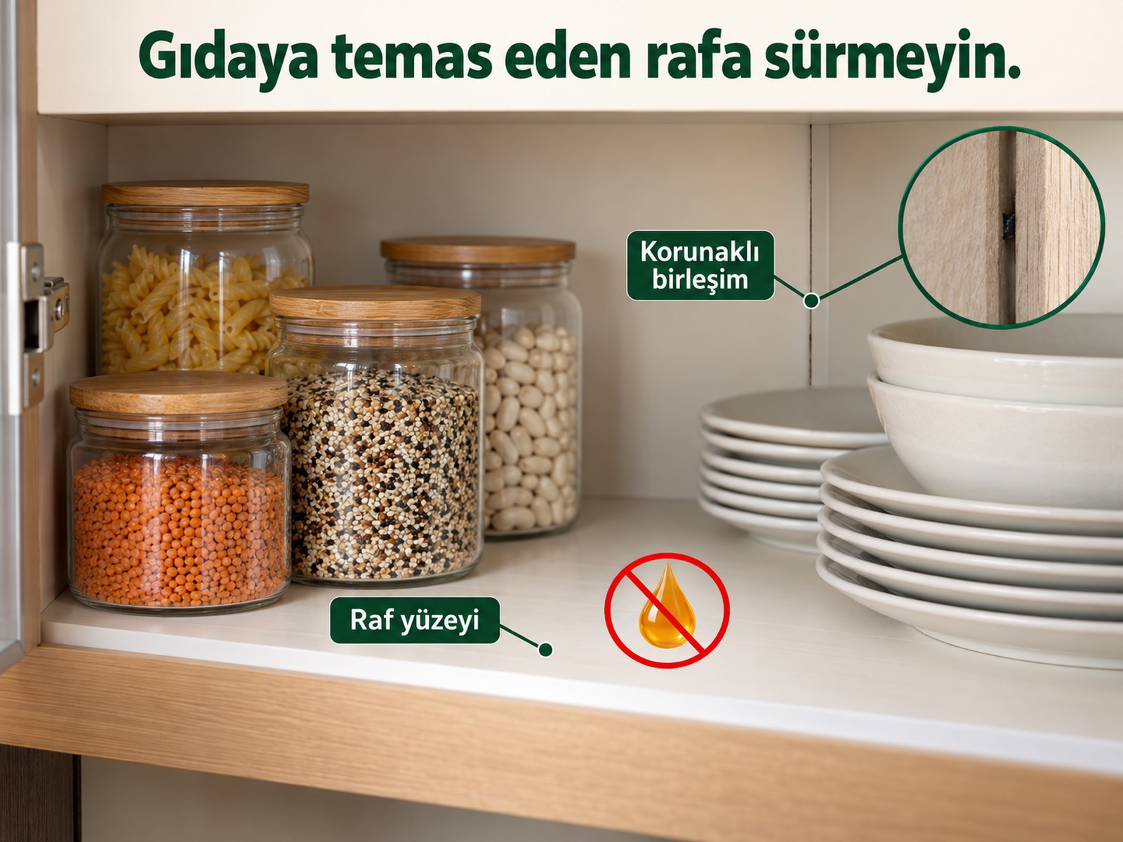 Gıda rafından ayrı korunaklı yem noktası