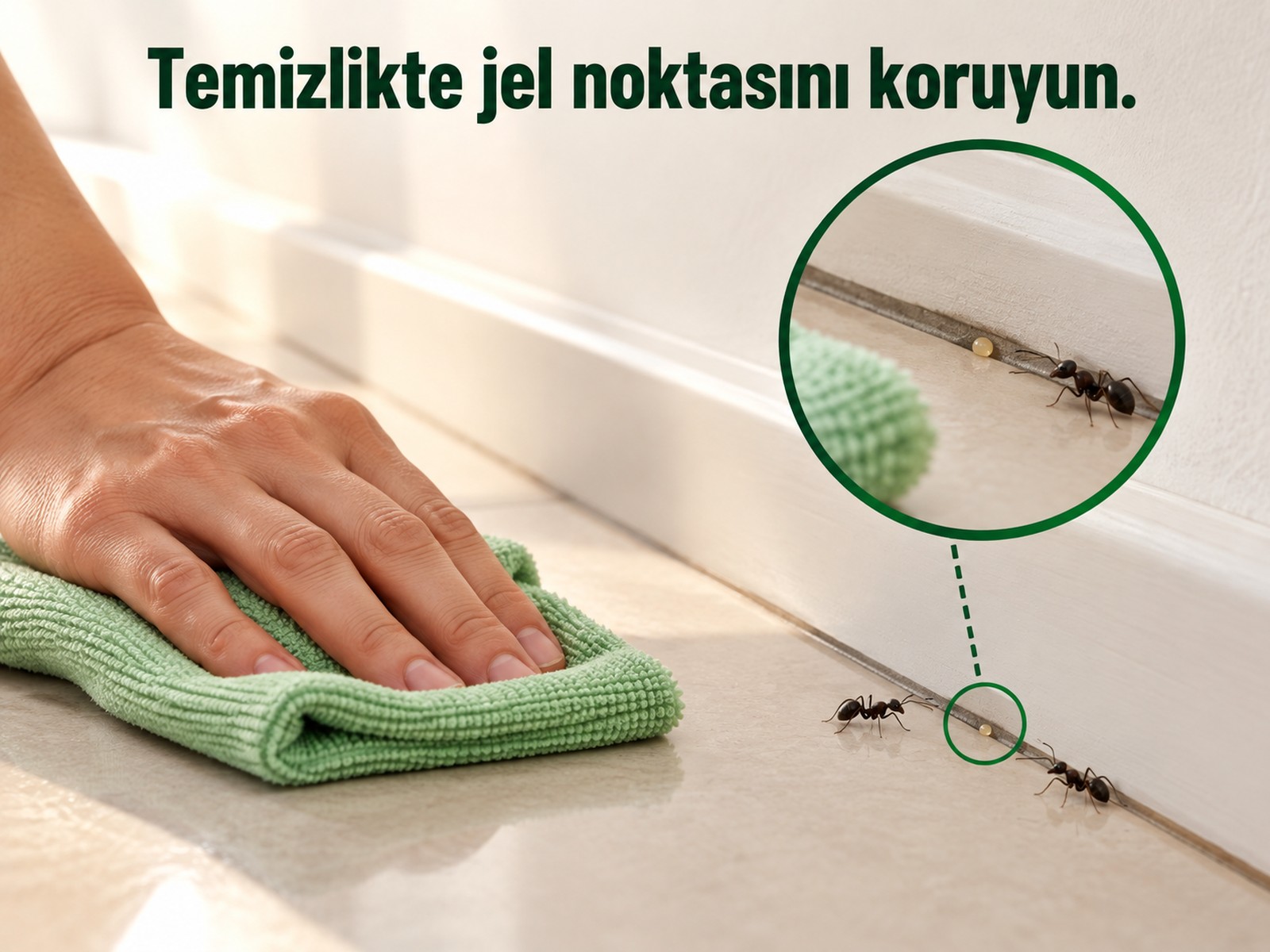 Genel temizlik yapılırken korunaklı yem noktasının korunması
