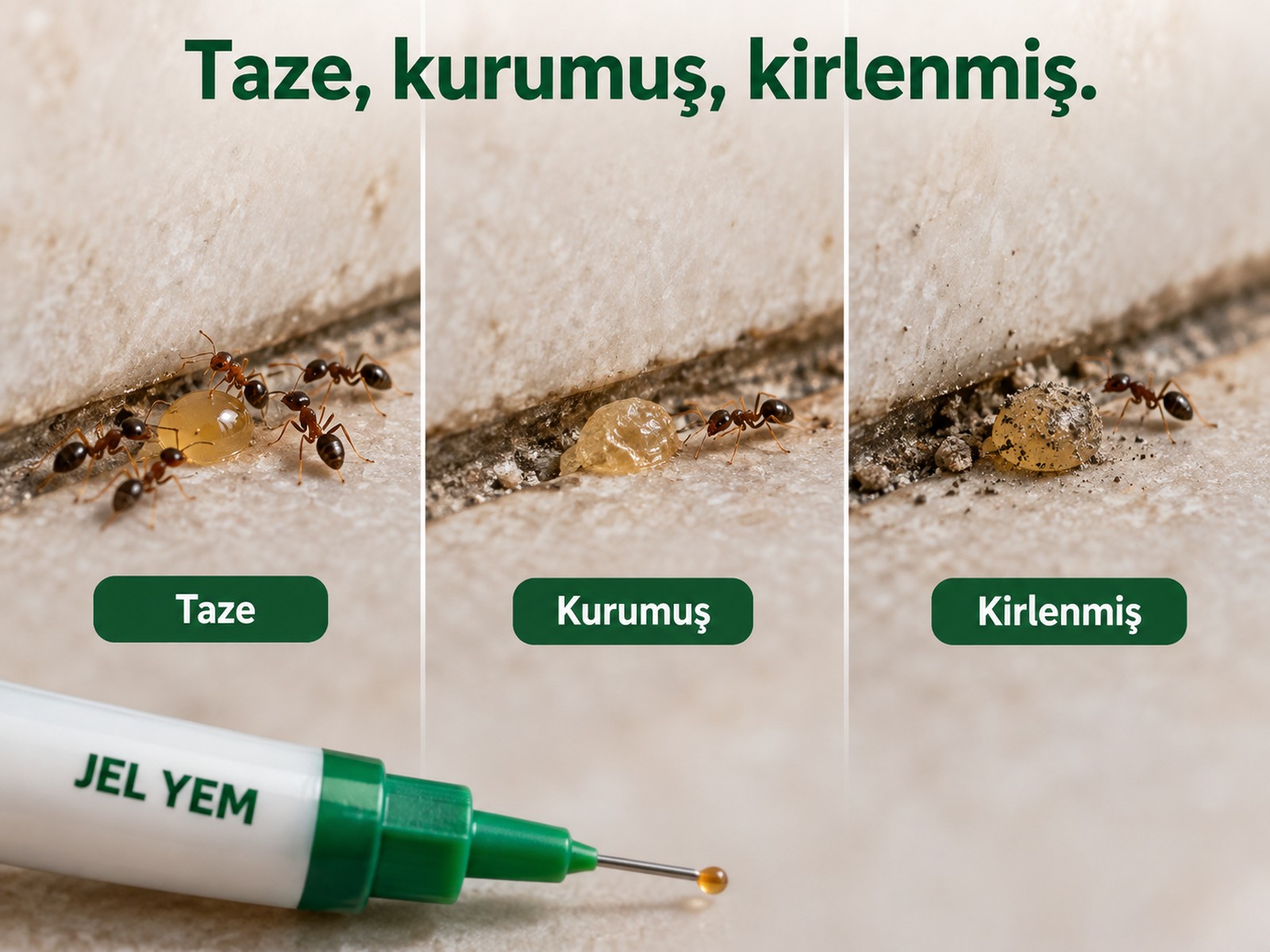 Taze, kurumuş ve kirlenmiş yem örneklerinin ayrımı