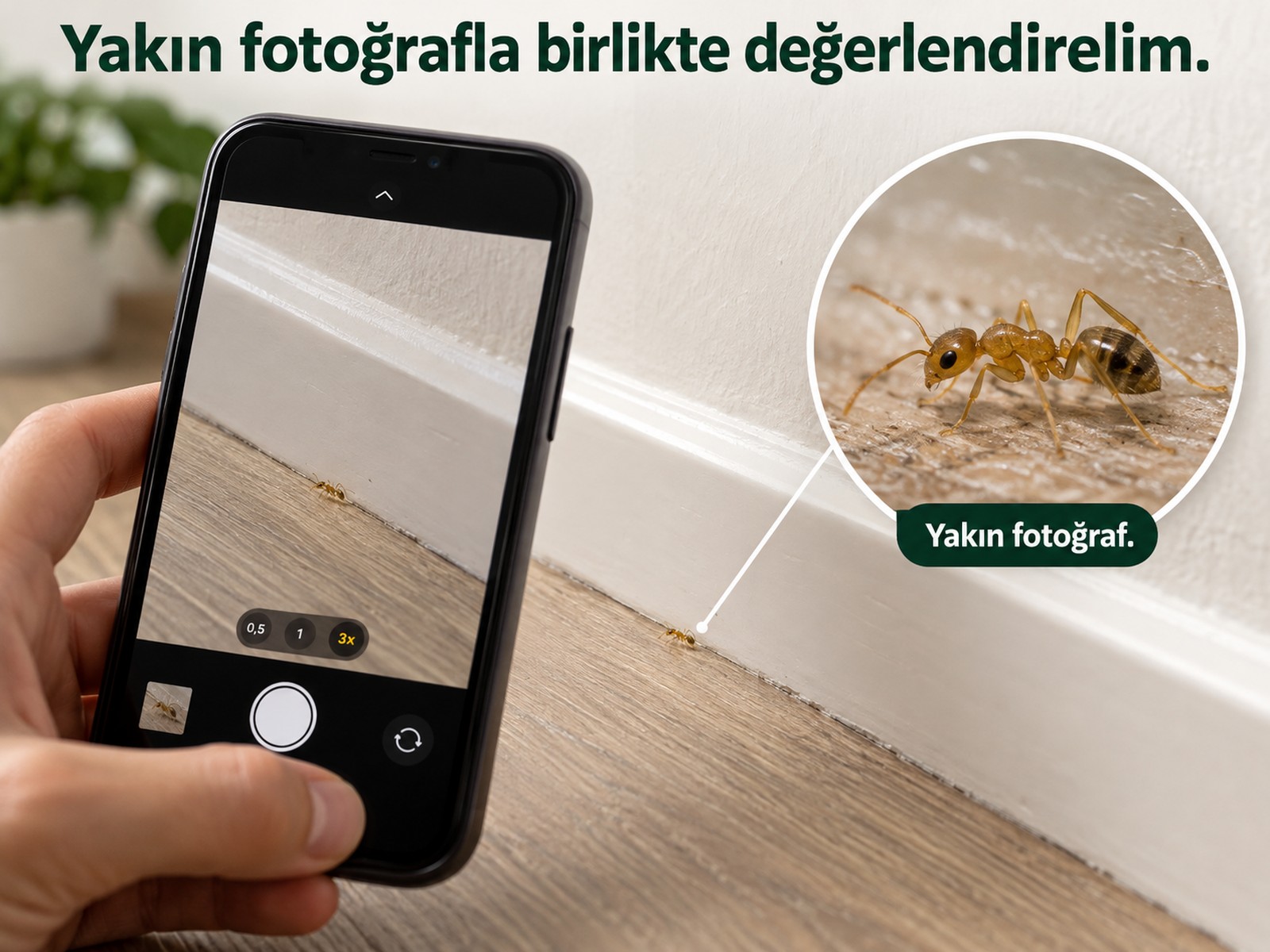 Çok küçük karıncada yakın fotoğraf ve uzman değerlendirmesi