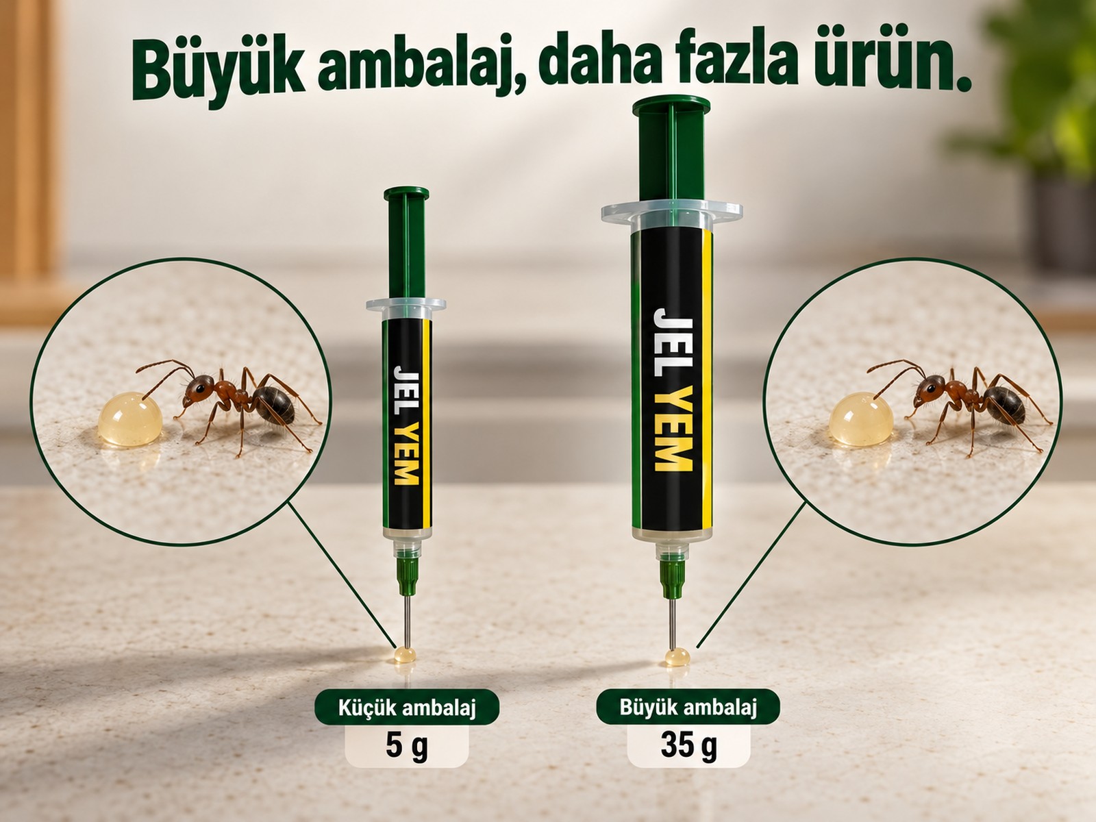Aynı ürünün küçük ve büyük ambalajının miktar ayrımı