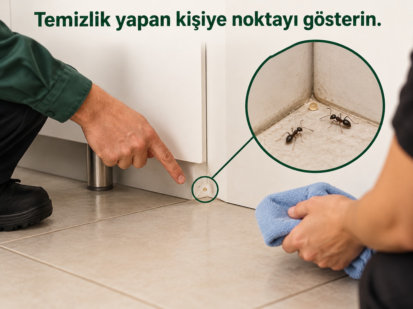 Temizlik ekibine korunacak noktaların gösterilmesi