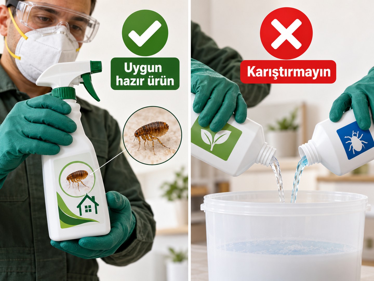 Hazır çok bileşenli ürün seçimi ve iki ürünü karıştırmama