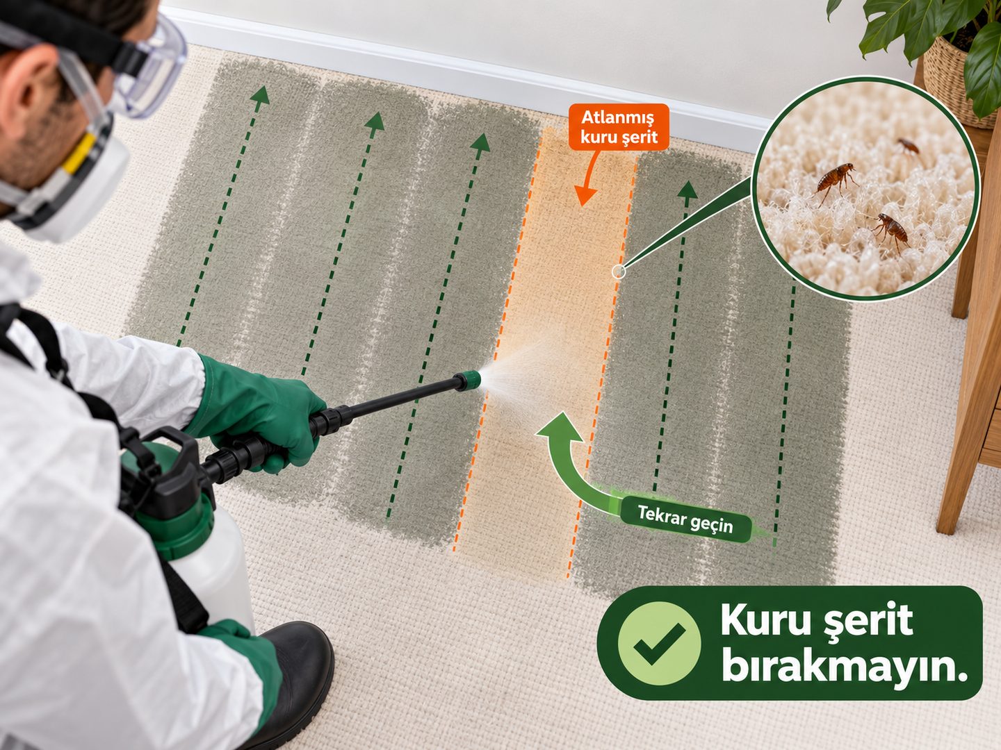 Yan yana uygulama geçişlerinde atlanmış kuru şeridin fark edilmesi