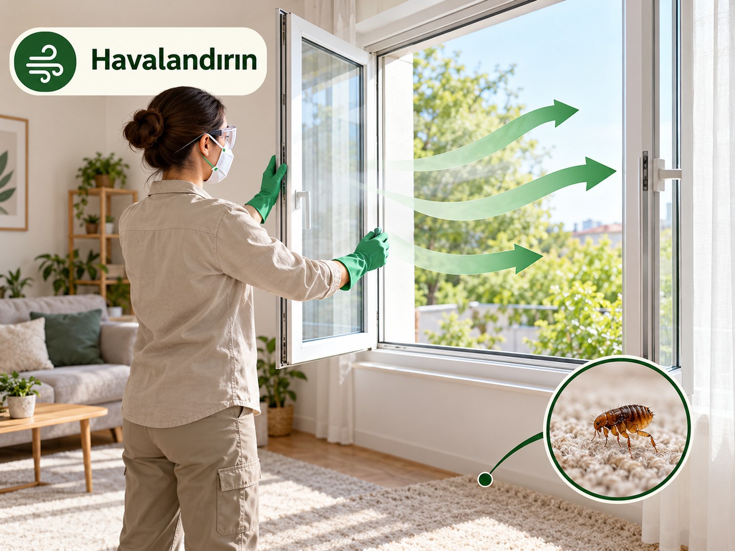 Uygun zamanda pencere açılarak havalandırma