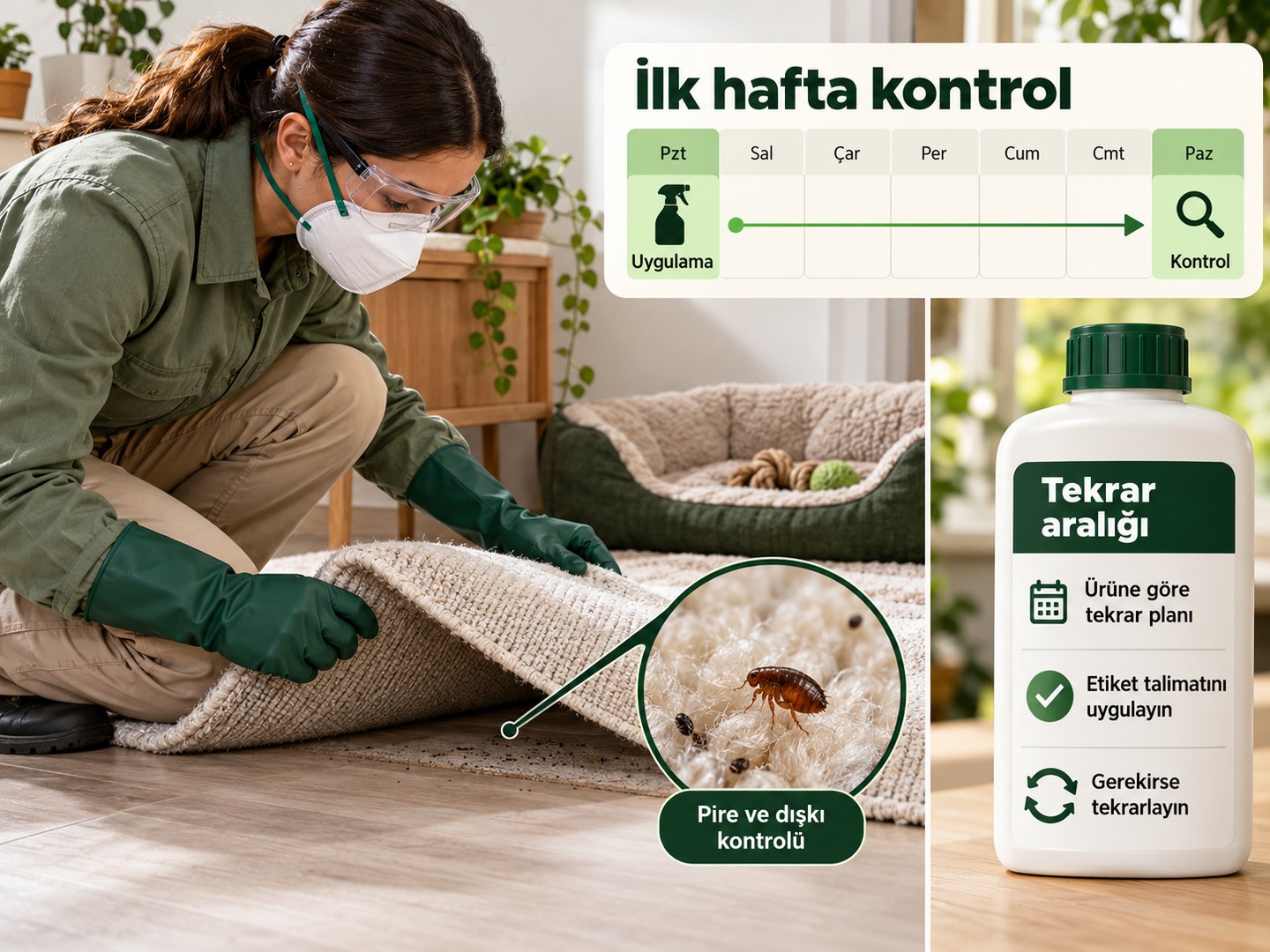 İlk hafta kontrolü ve ürüne göre tekrar planı