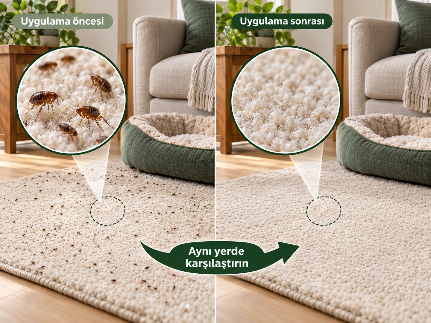 Uygulama öncesi ve sonrası aynı noktalardaki hareketin karşılaştırılması