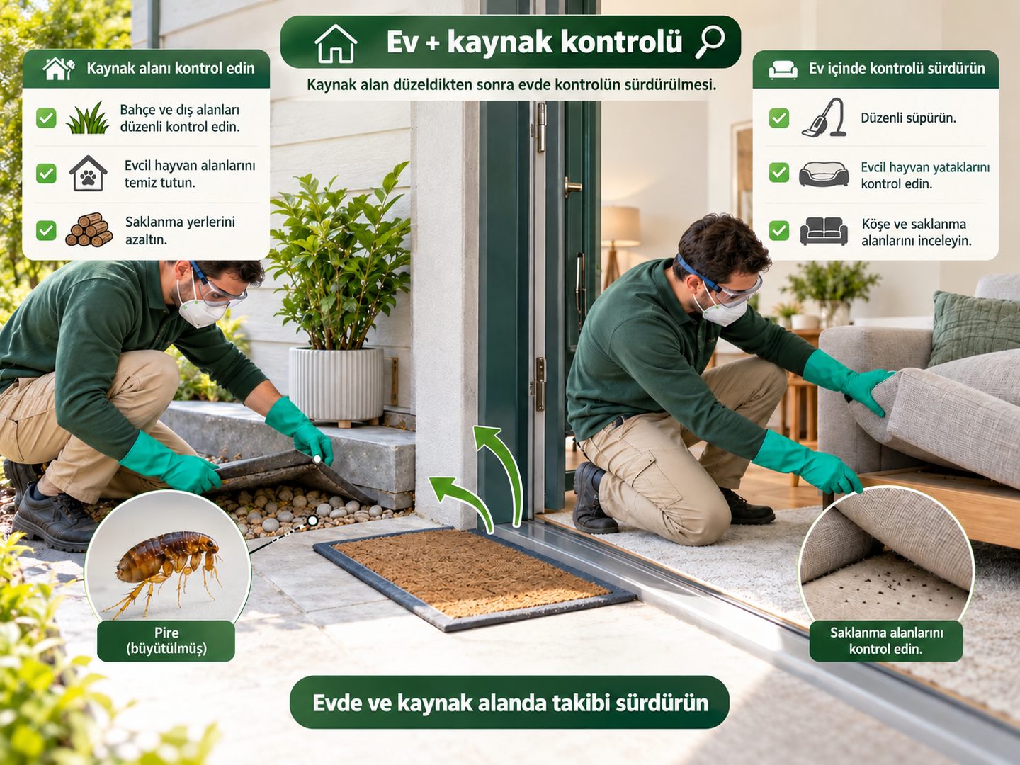 Kaynak alan düzeldikten sonra evde kontrolün sürdürülmesi