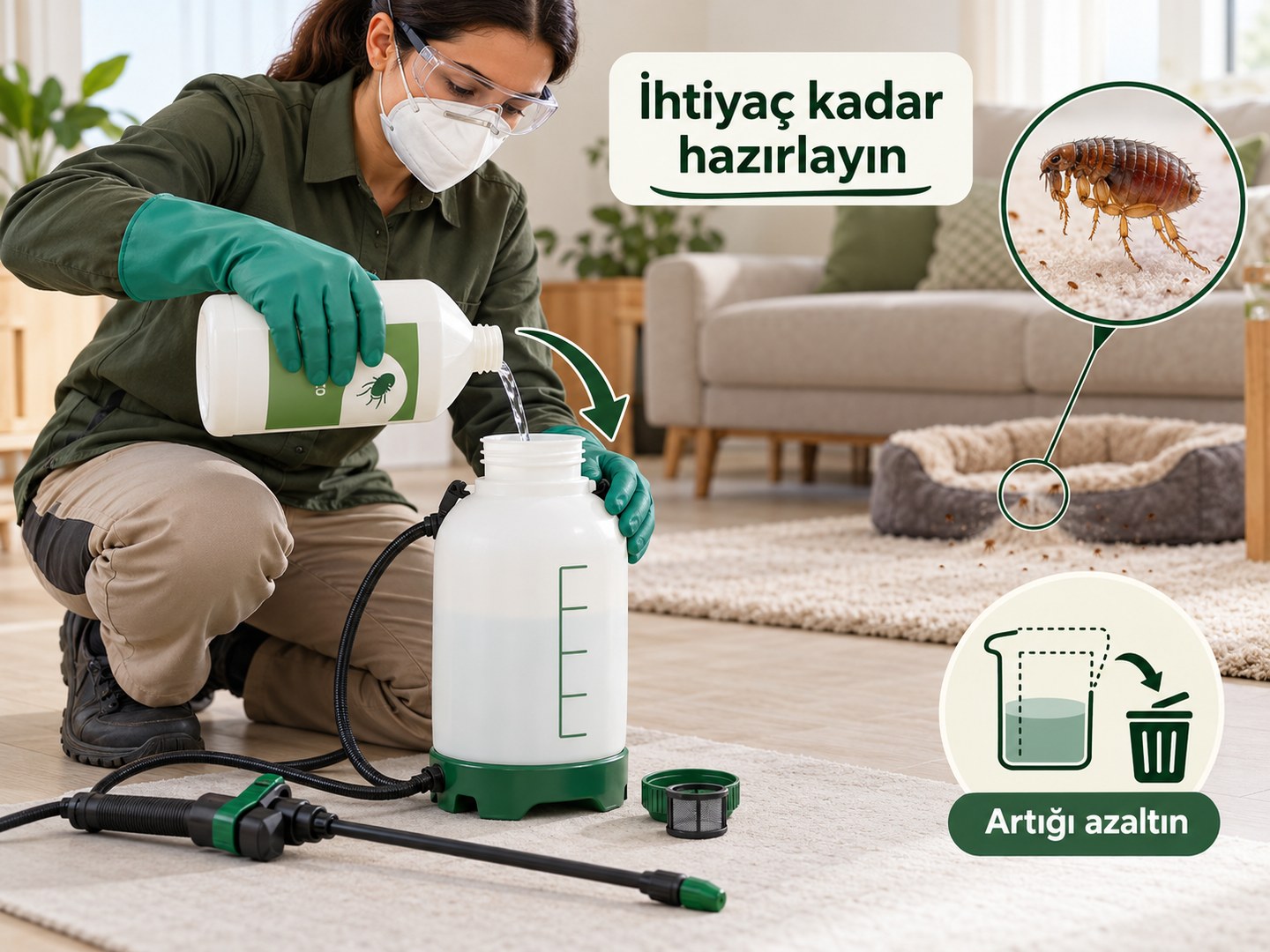 İhtiyaç kadar karışım hazırlayarak artığı azaltma