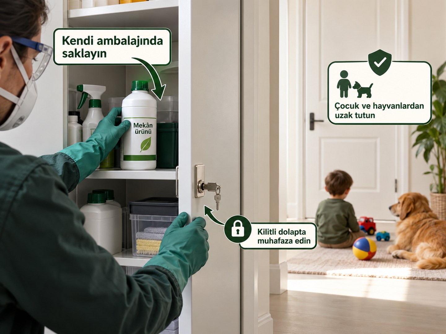 Orijinal ambalajın çocuk ve hayvanlardan uzak muhafazası
