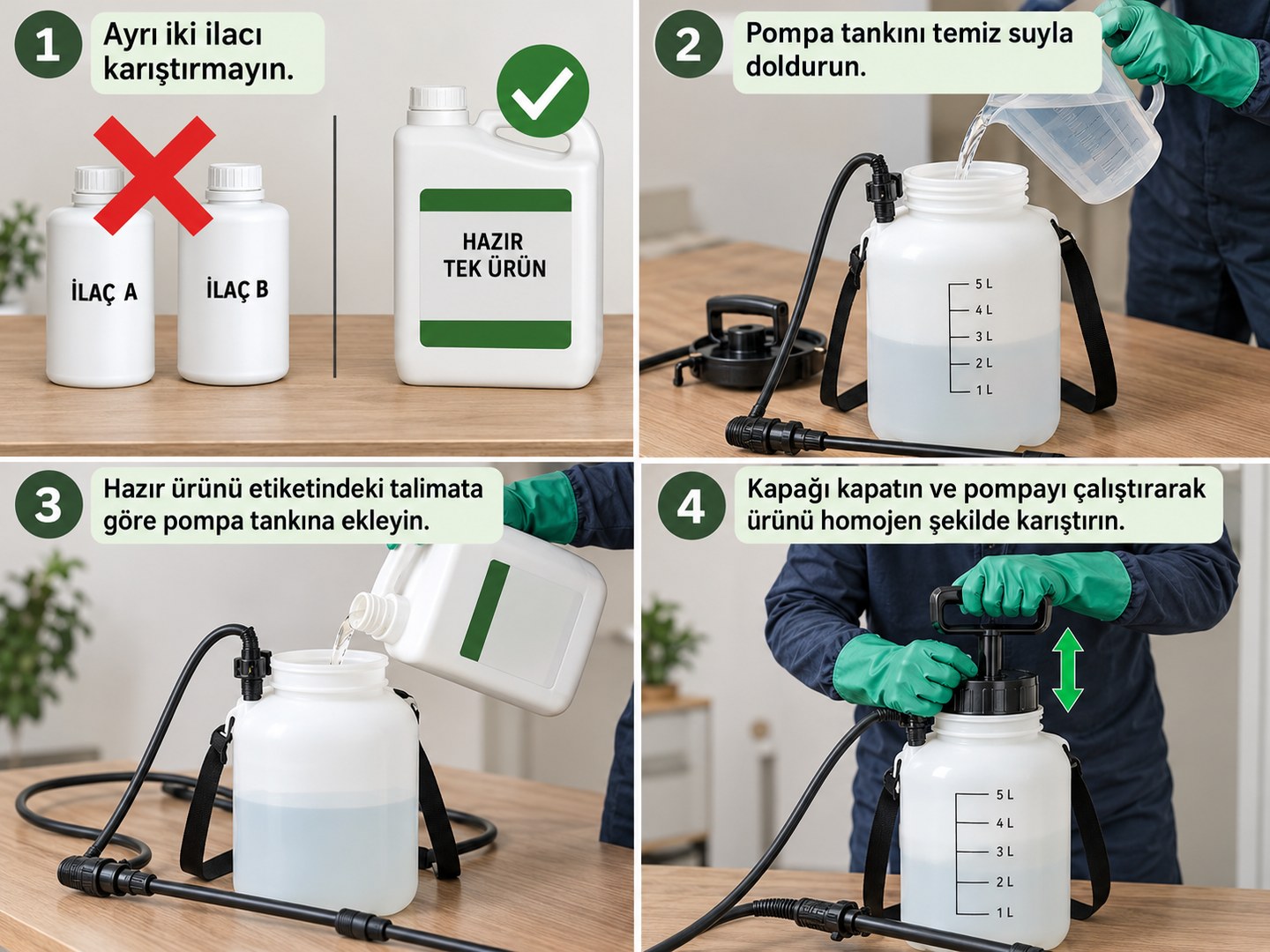 Ayrı iki ilacı birbirine karıştırmak yerine tek hazır ürünle pompa hazırlama