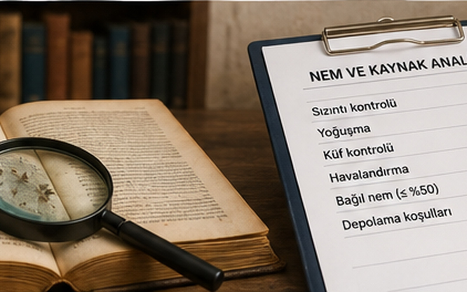 Kitap bitinde uzman nem ve kaynak analizi