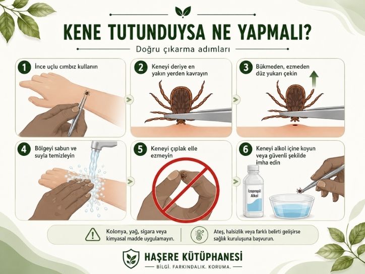 Kene çıkarma adımları kolaj görseli