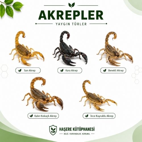 Akrep türleri kolaj görseli