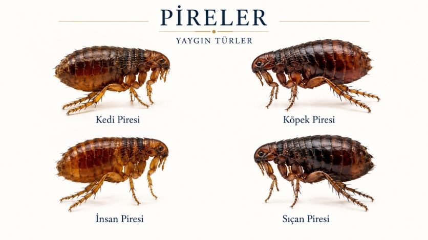 Pire türleri ve teşhis görseli