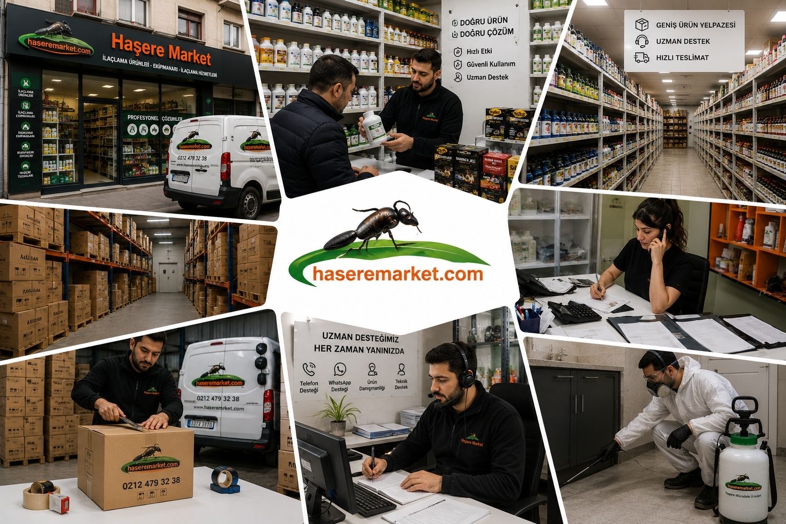 Haşere Market saha tecrübesi ve işletme kolajı