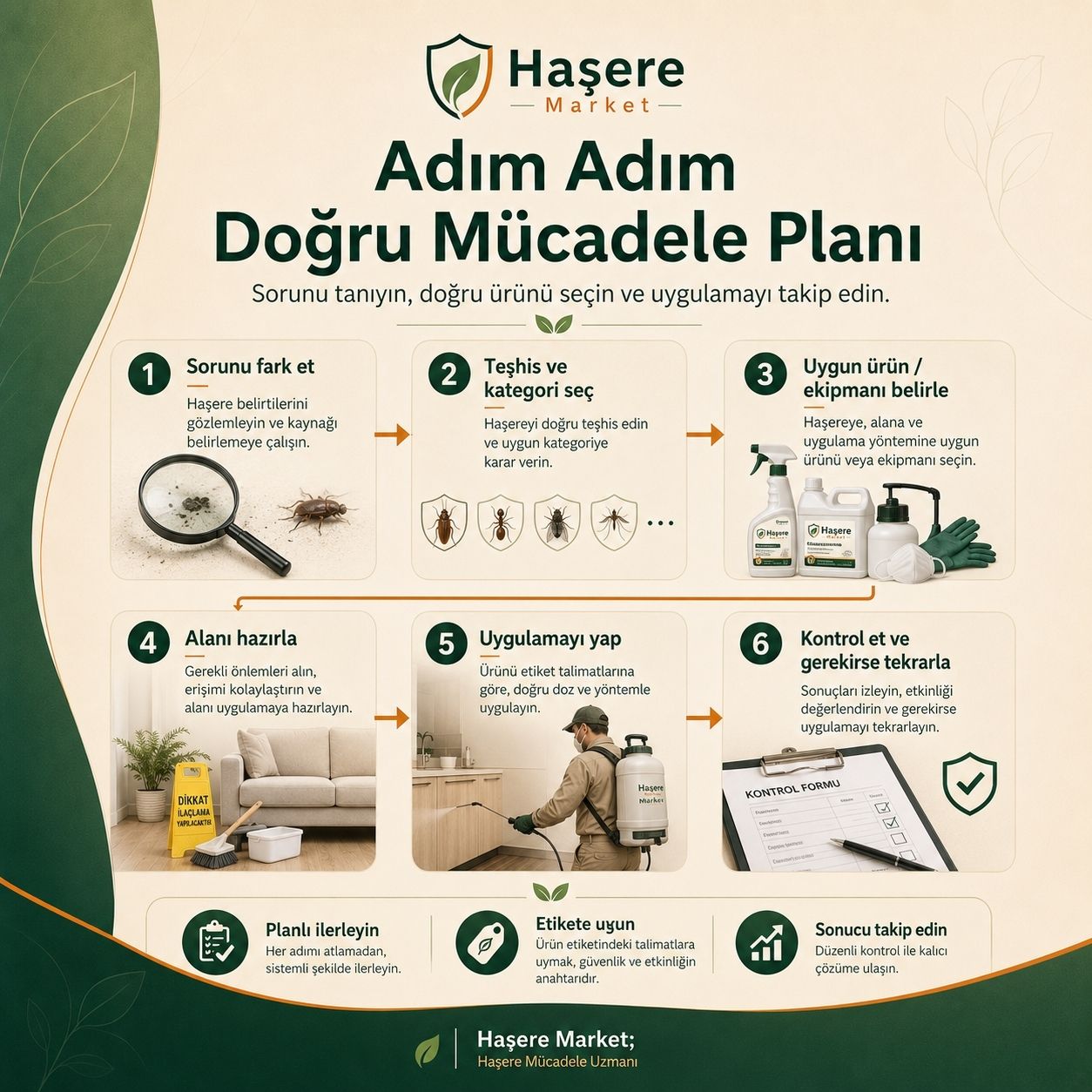 Adım adım haşere mücadele planı