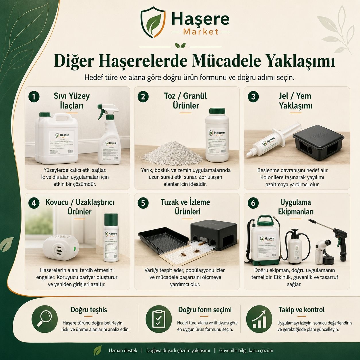 Diğer haşerelerde doğru mücadele yaklaşımı