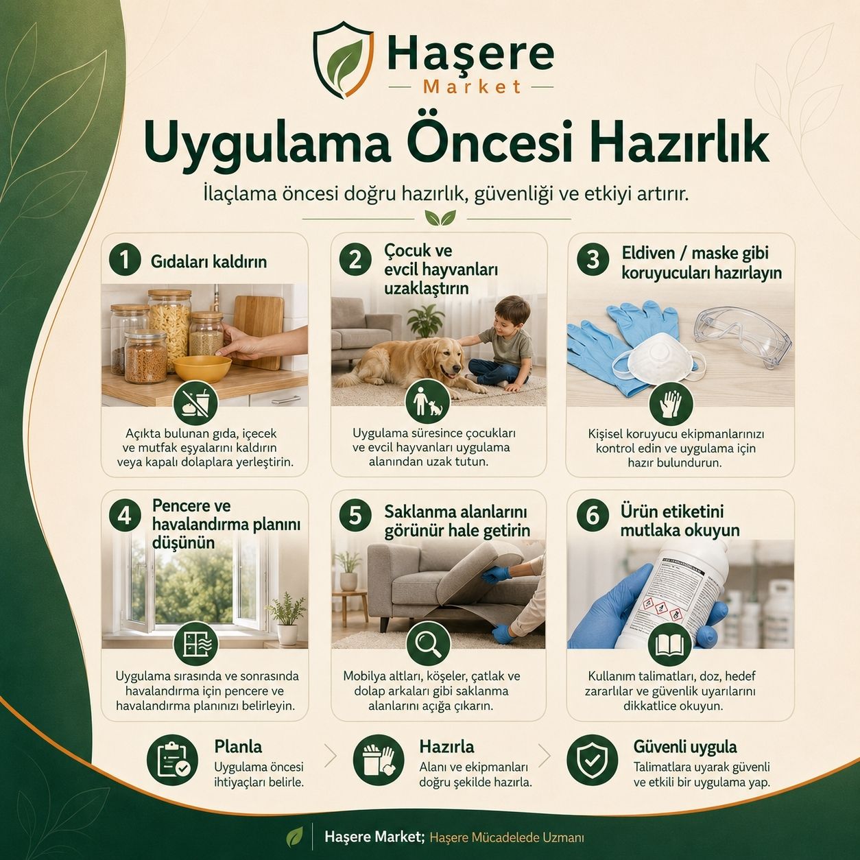 Haşere ilaçlama öncesi hazırlık rehberi