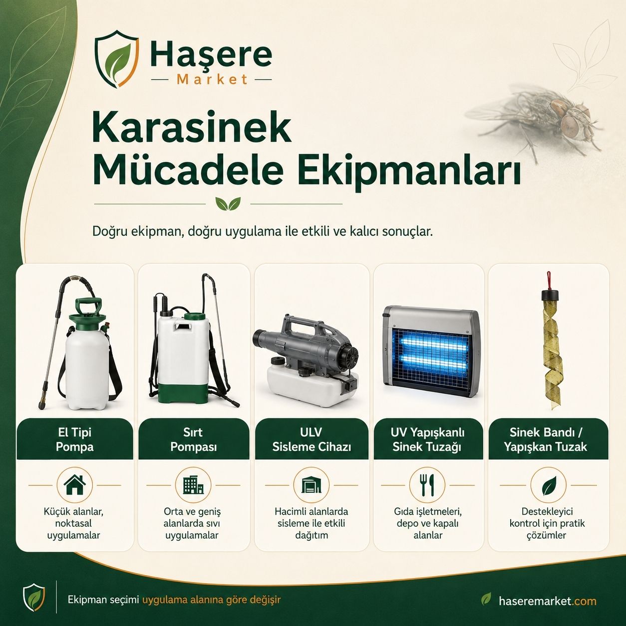 Karasinek mücadele ekipmanları