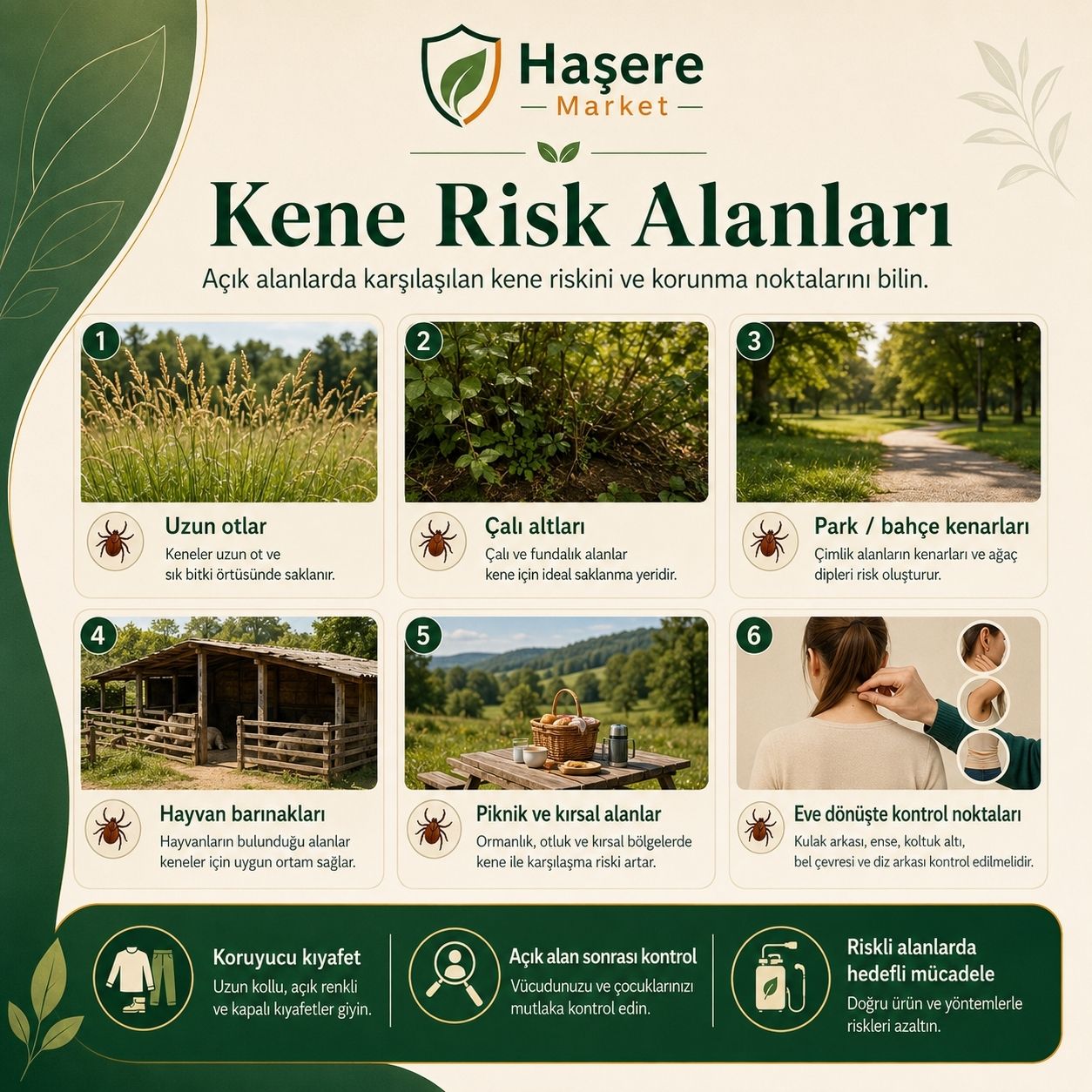 Kene risk alanları ve korunma rehberi