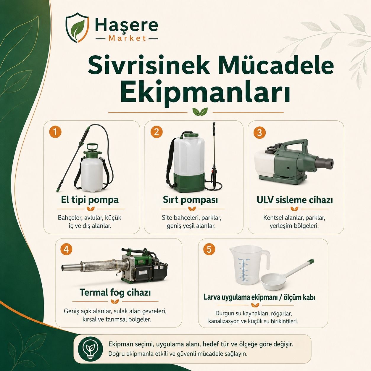 Sivrisinek mücadele ekipmanları