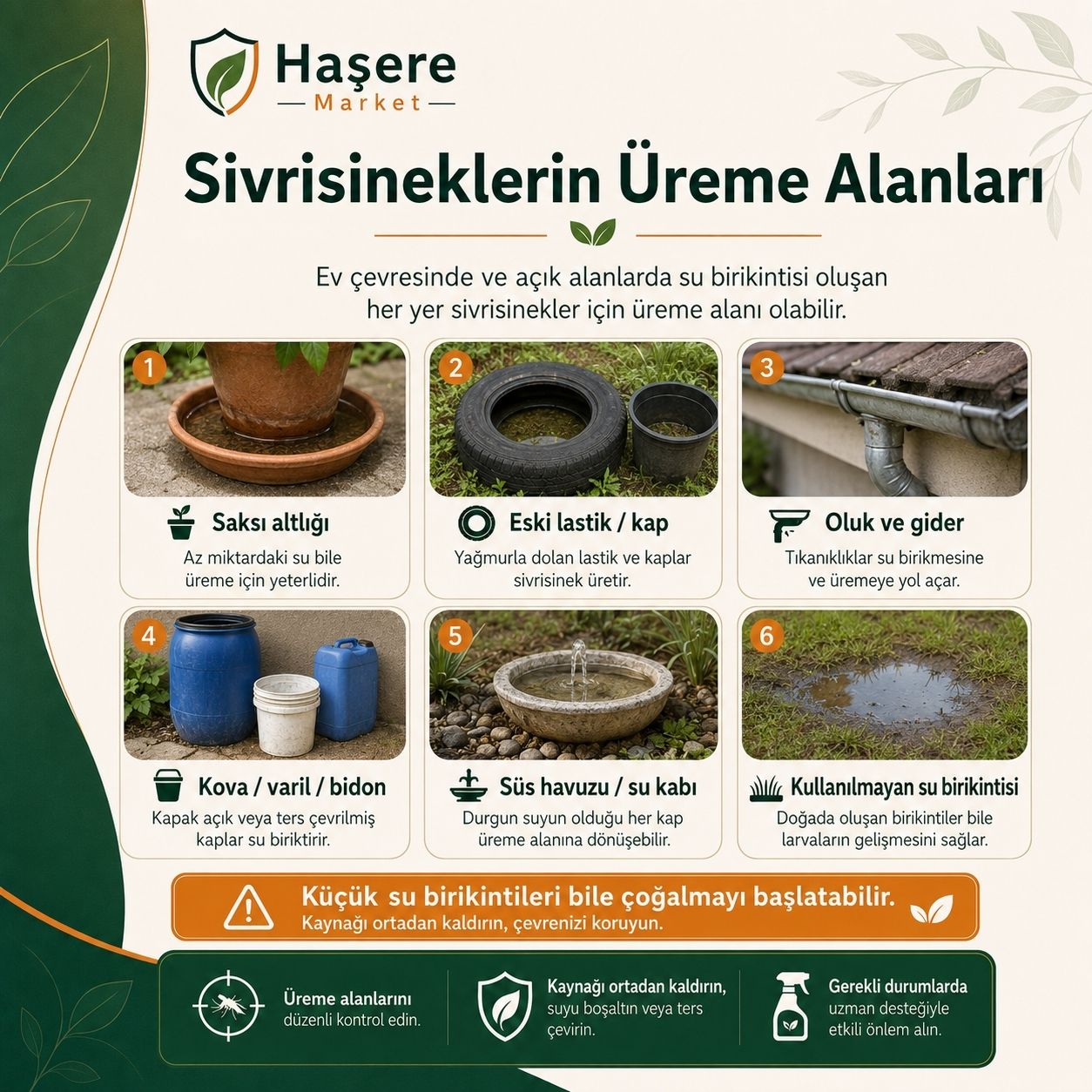 Sivrisinek üreme alanları ve önlemler