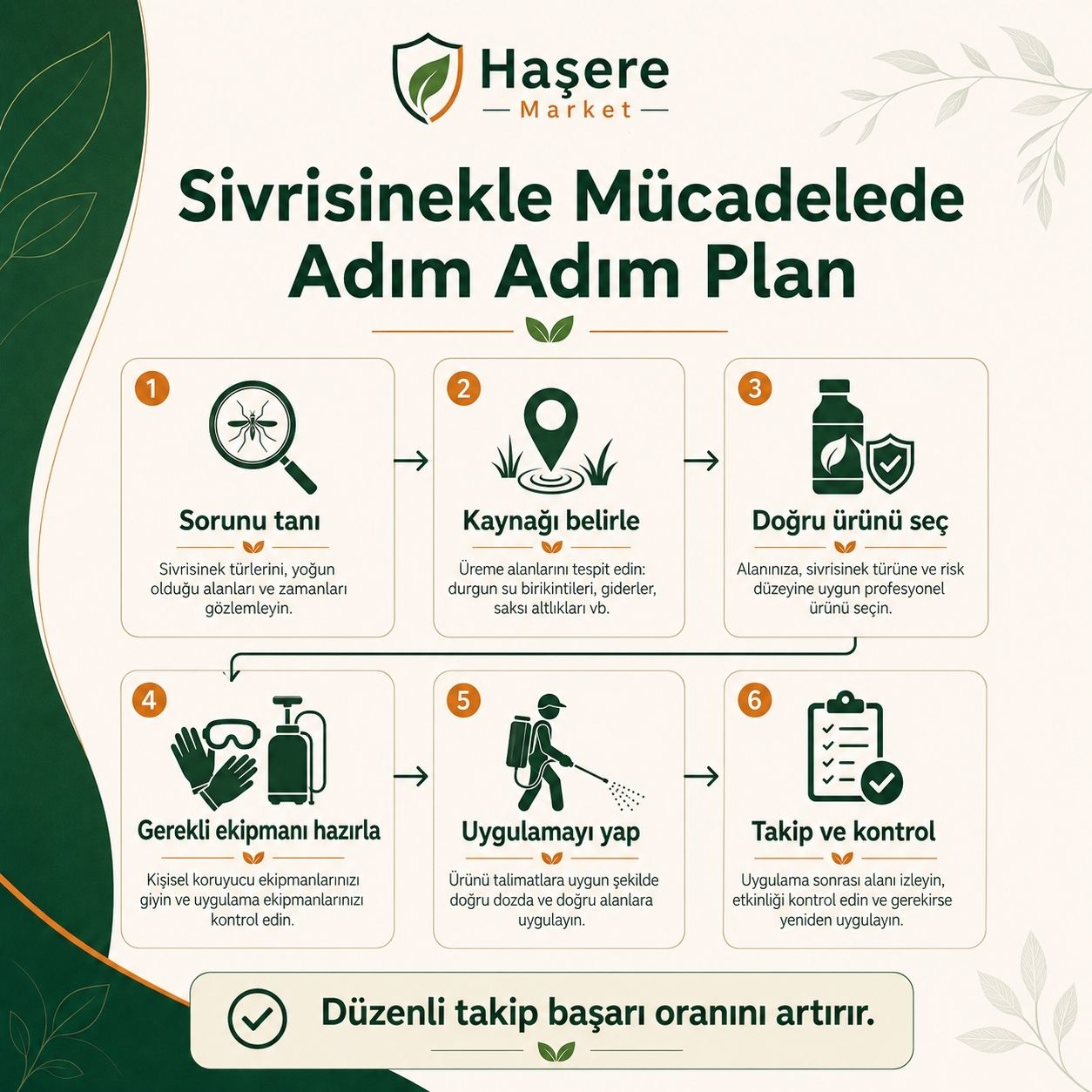 Sivrisinekle mücadelede adım adım plan