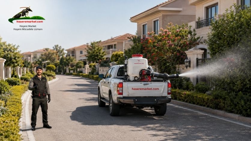 Araç arkası blower ULV ile açık alan ilaçlaması
