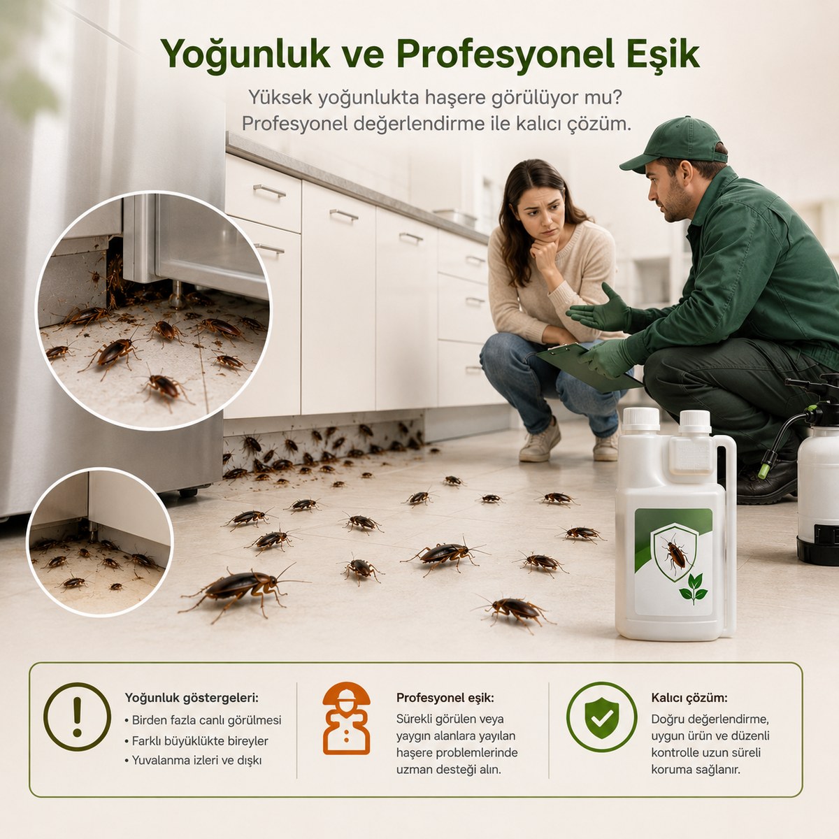 Yoğun kalorifer böceği istilasında profesyonel destek değerlendirmesi