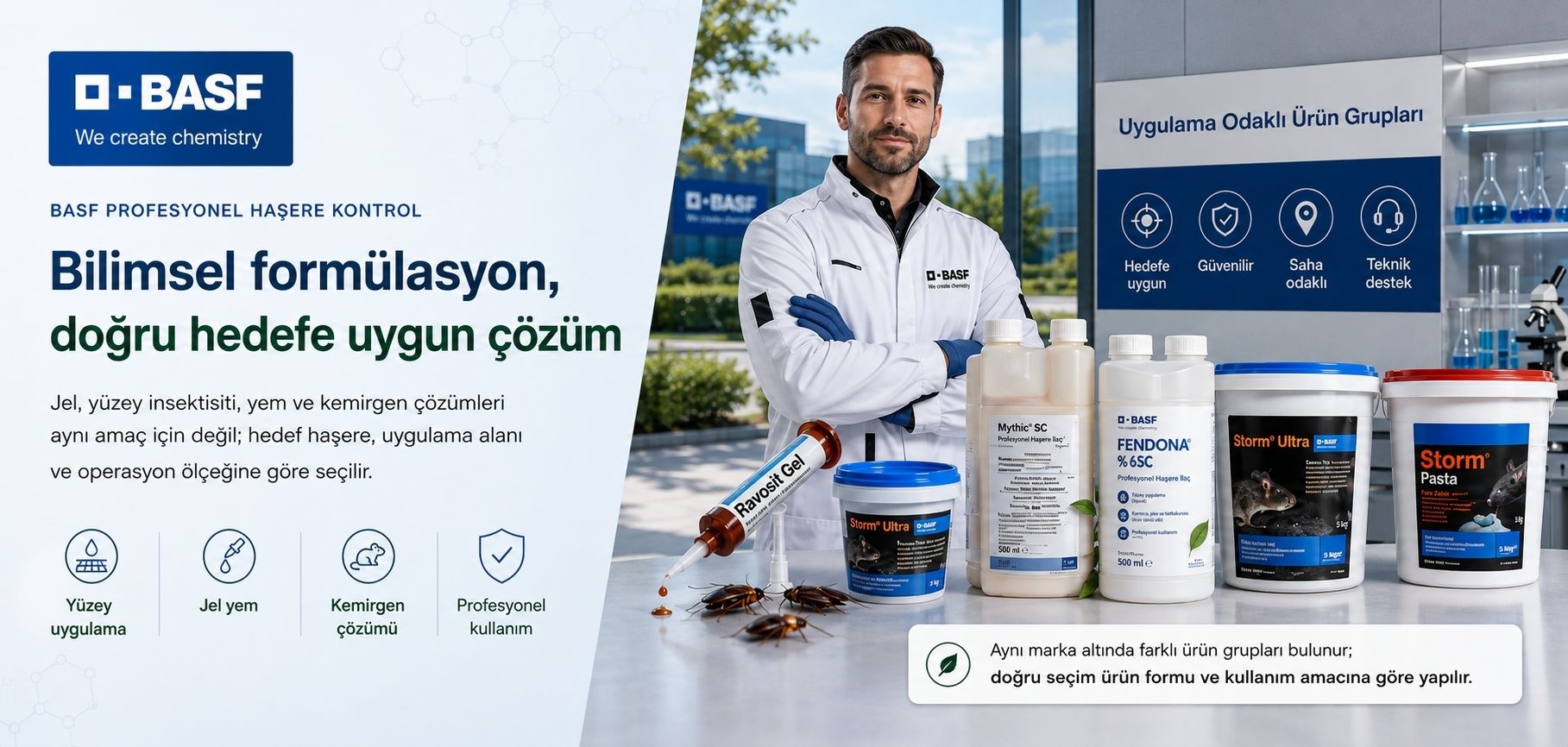 BASF haşere kontrol ürünleri, uzman sunumu, bilim ve profesyonel uygulama