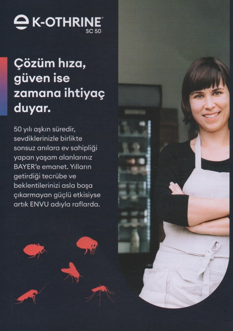 K-Othrine SC 50 ürününün artık Envu adıyla sunulduğunu anlatan tüketici broşürü