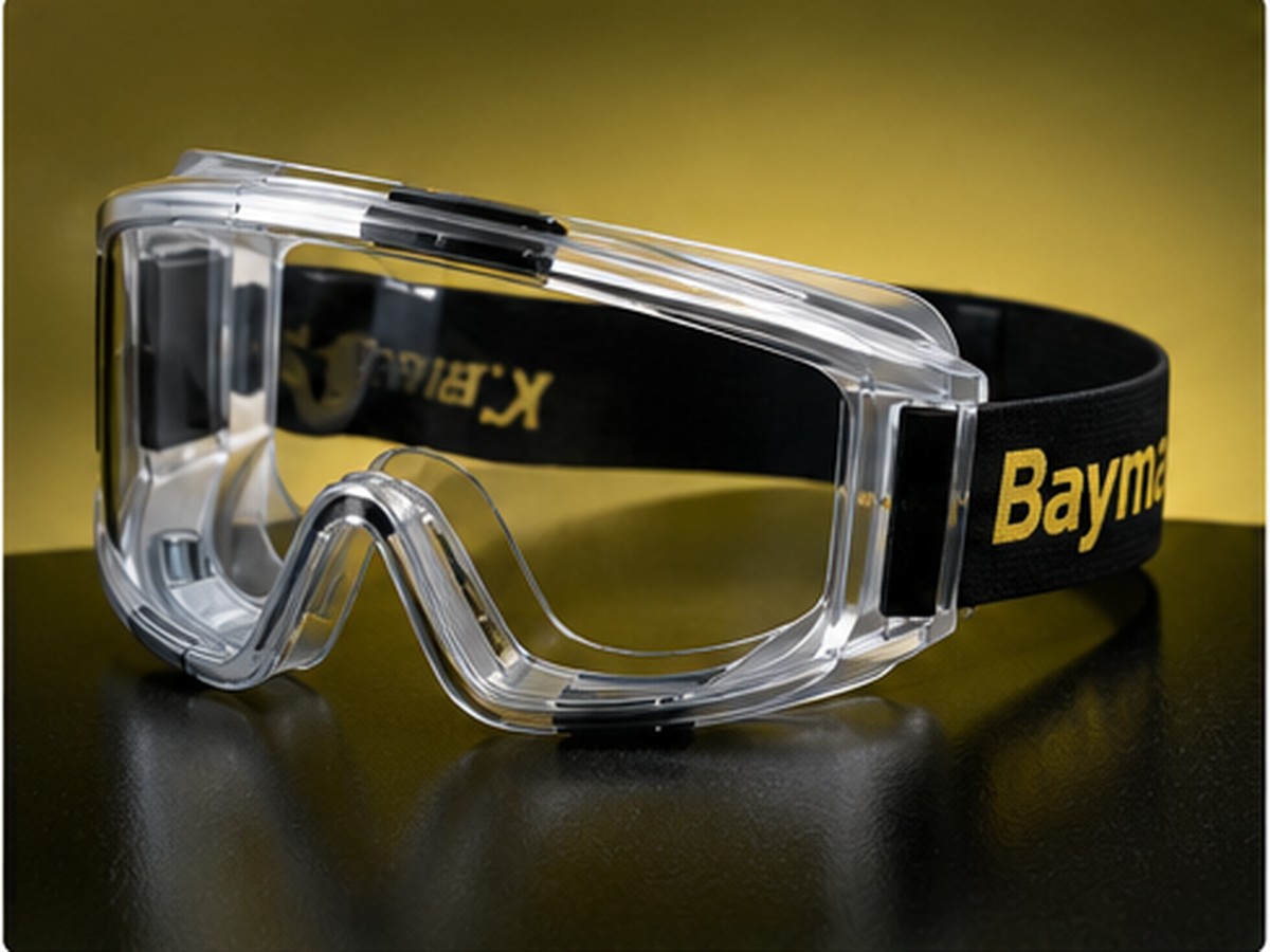 Baymax S-550 Grand Ayarlı koruyucu gözlüğün lens çerçeve ve ayar yapısı