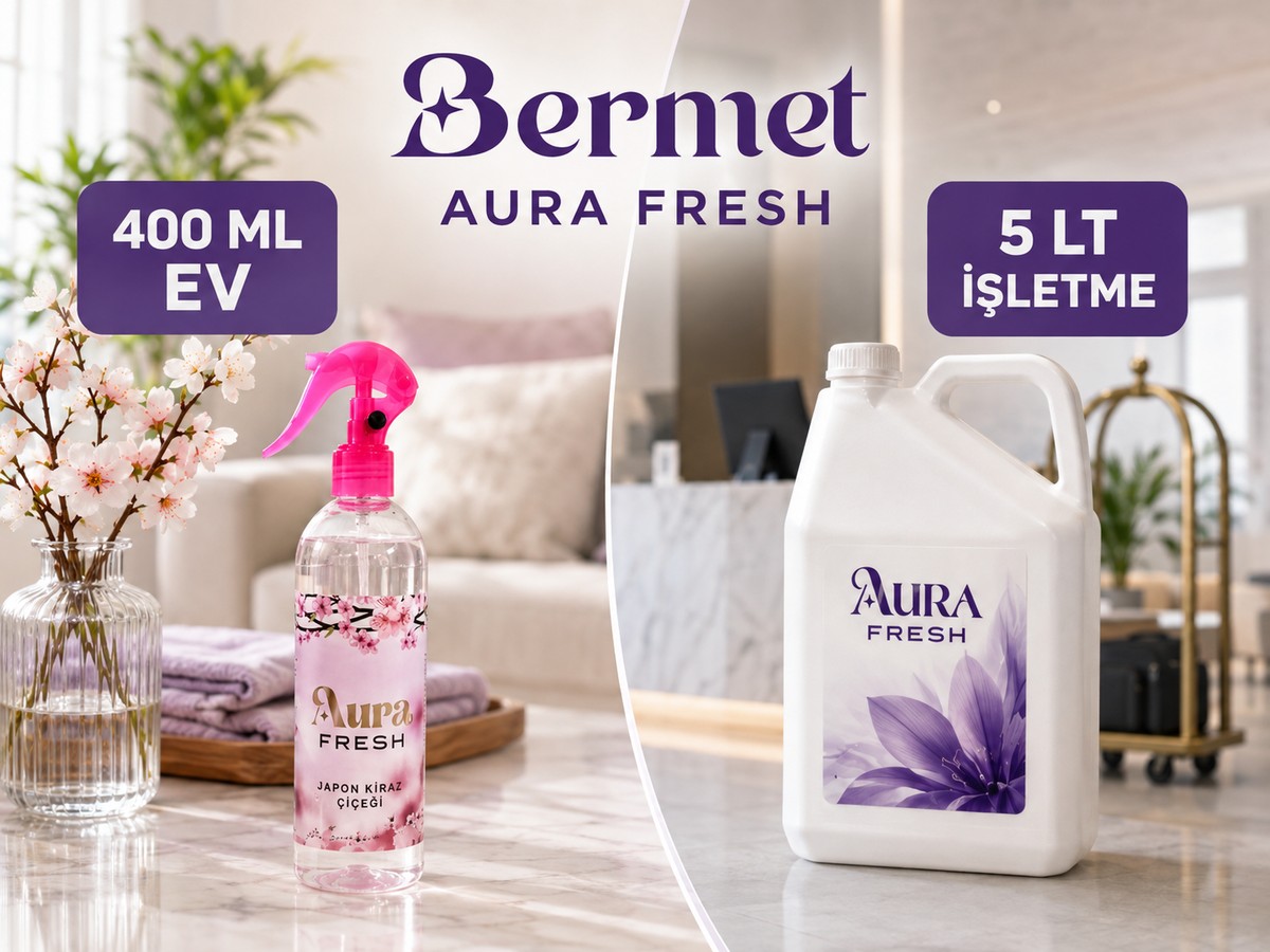 Bermet Aura Fresh 400 ml ve 5 litre ev işletme kullanım karşılaştırması