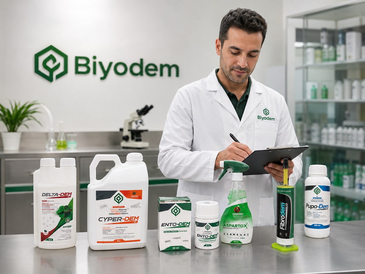 Biyodem Kimya profesyonel haşere kontrol ürünleri ve teknik üretim ortamı