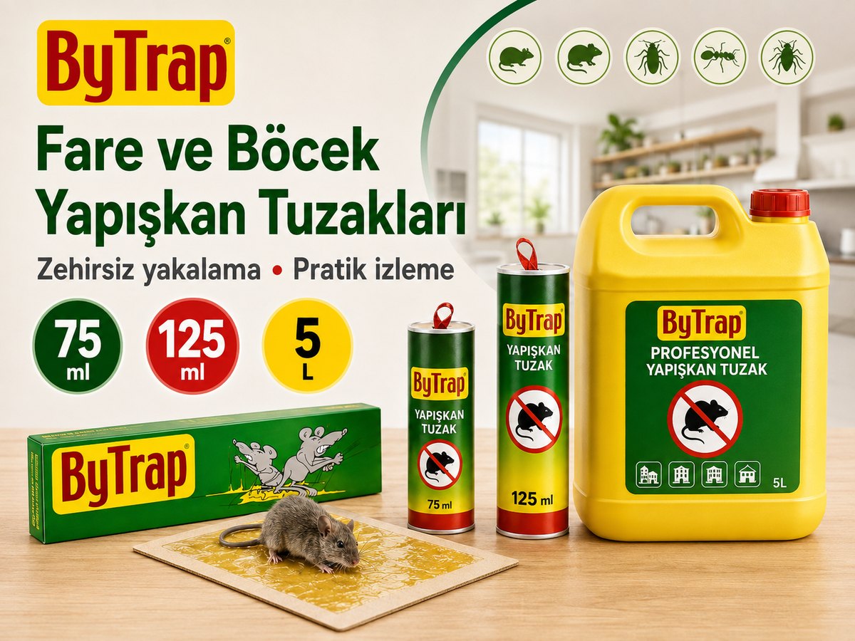 ByTrap fare ve böcek yapışkan tuzak ürün ailesi