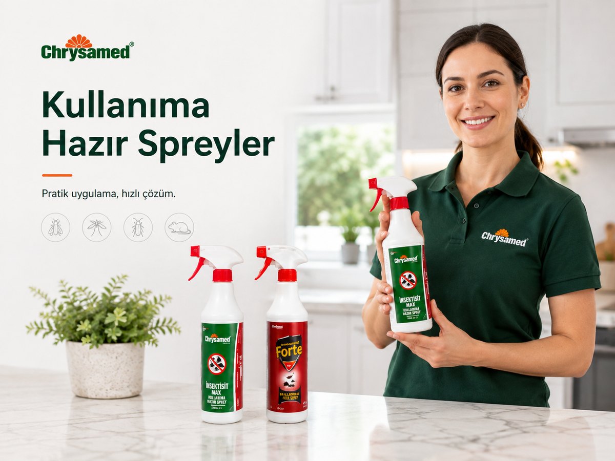 Chrysamed kullanıma hazır Insektisit Max ve Forte ürün grubu