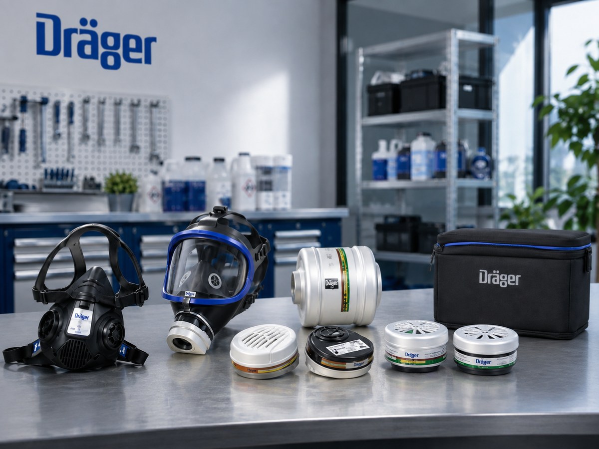 Dräger X-plore solunum koruma ürün ailesi yarım yüz tam yüz ve filtreler