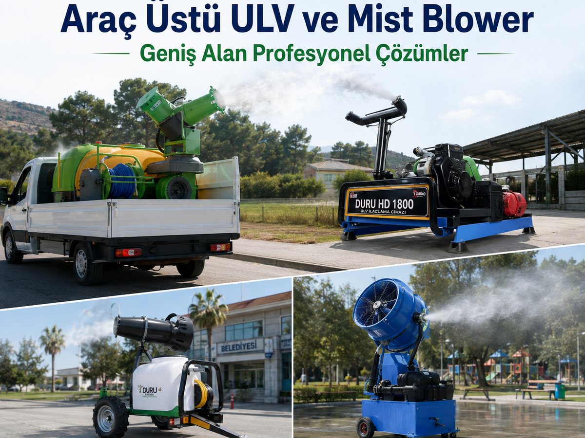 Duru Entosis araç üstü ULV ve Mist Blower profesyonel ilaçlama makineleri