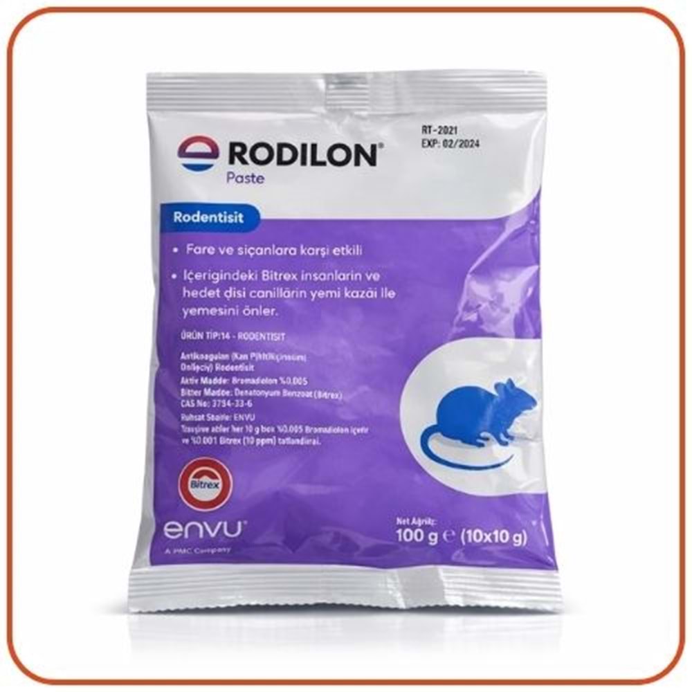 Bayer-Envu Rodilon Pasta Fare Zehiri | 100 Gram