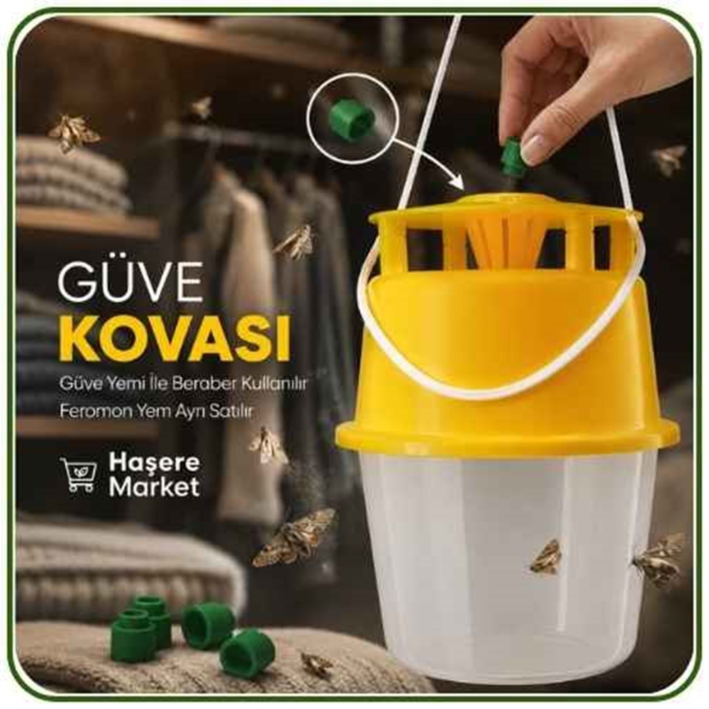 Güve Yakalama Kovası | Güve Yemi İle Beraber Kullanılır | Feromon Yem Ayrı Satılır