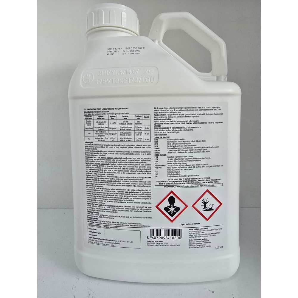 Bayer K-othrine EW Kokulu Haşere Öldürücü | 5 Litre