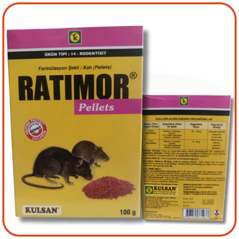 Ratimor Pellets Fare Zehiri | 100 Gram