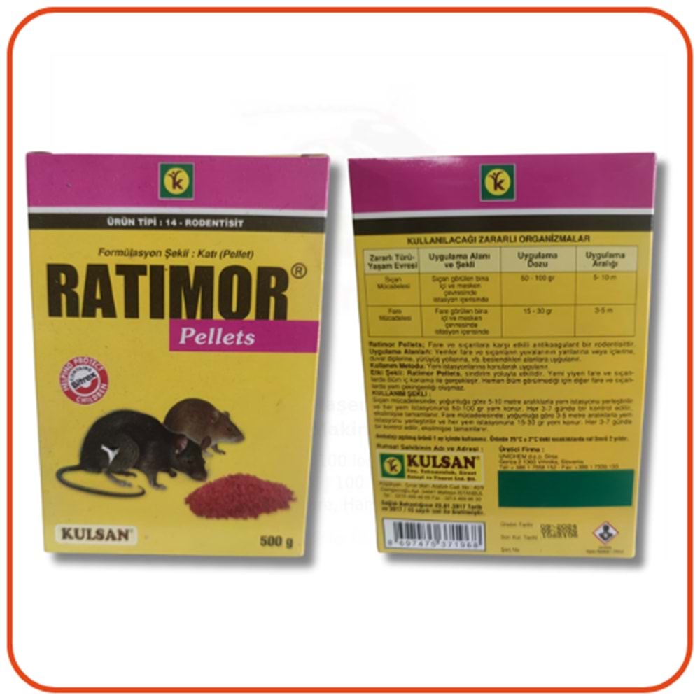 Ratimor Pellets Fare Zehiri | 500 Gram